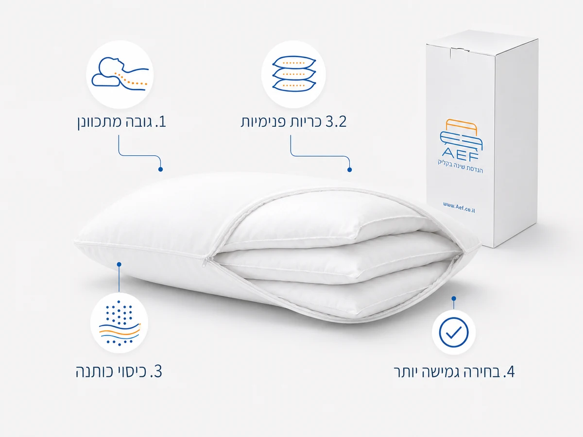 זוג כריות אורתופדית מתכווננת Double Rest